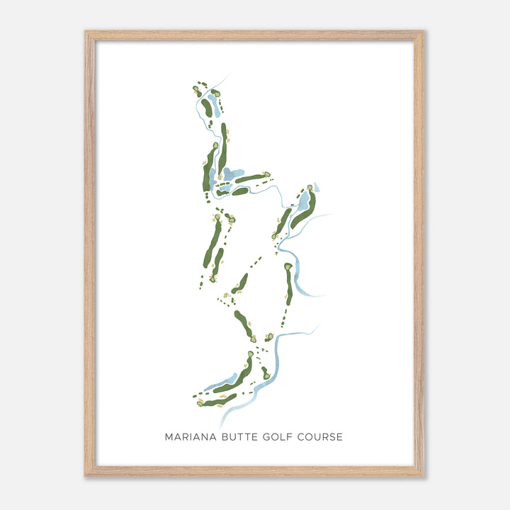Print of Mariana Butte Golf Course Modern Map