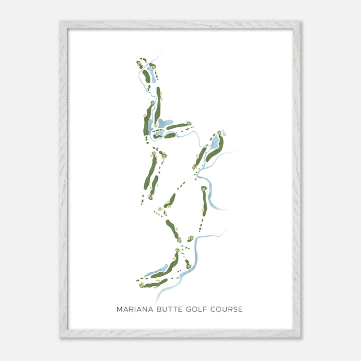 Print of Mariana Butte Golf Course Modern Map