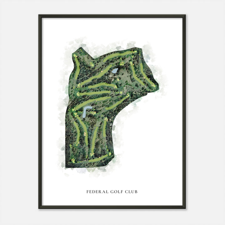 Print of Federal Golf Club Classic Map