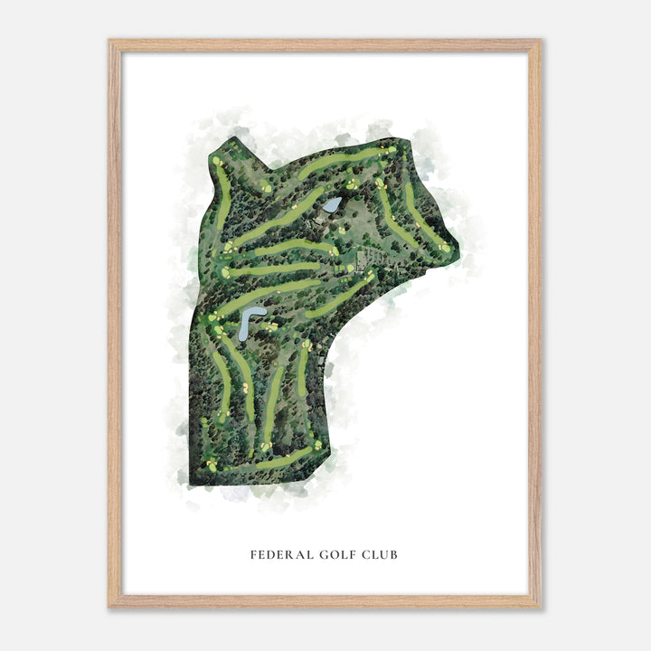 Print of Federal Golf Club Classic Map
