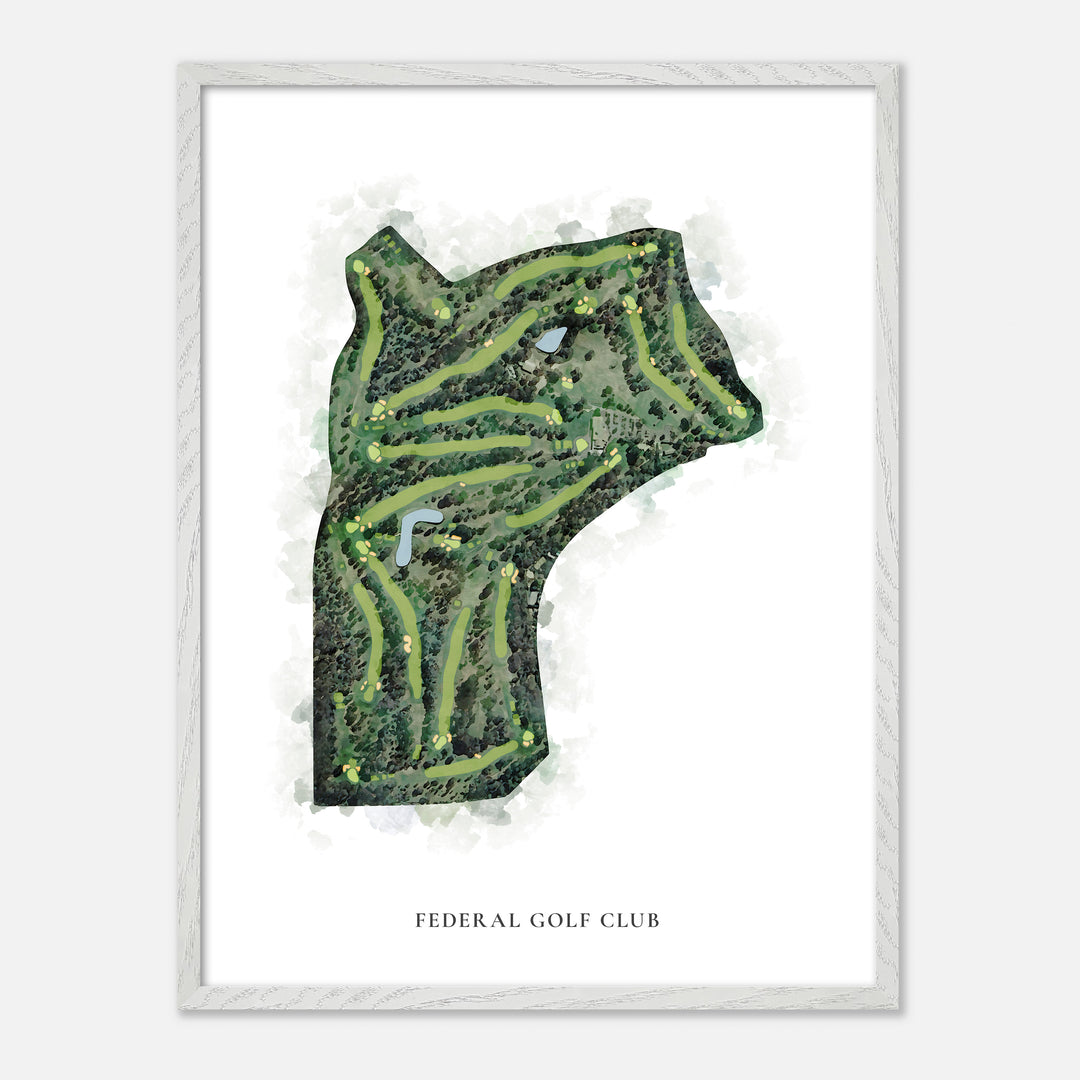 Print of Federal Golf Club Classic Map