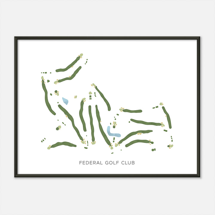 Print of Federal Golf Club Modern Map