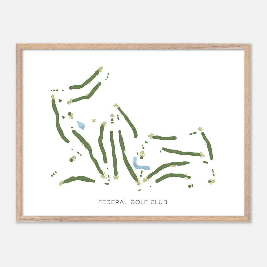 Print of Federal Golf Club Modern Map