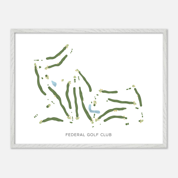 Print of Federal Golf Club Modern Map
