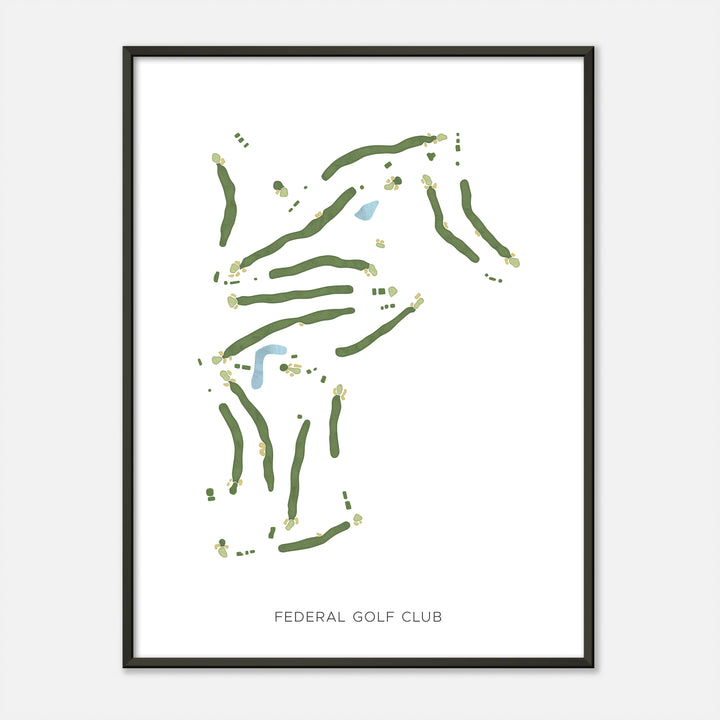 Print of Federal Golf Club Modern Map
