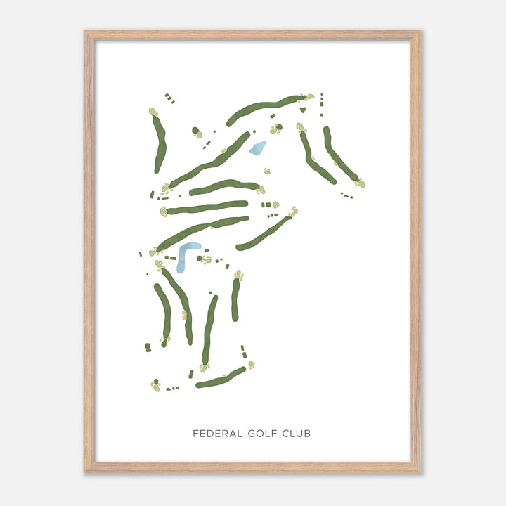 Print of Federal Golf Club Modern Map