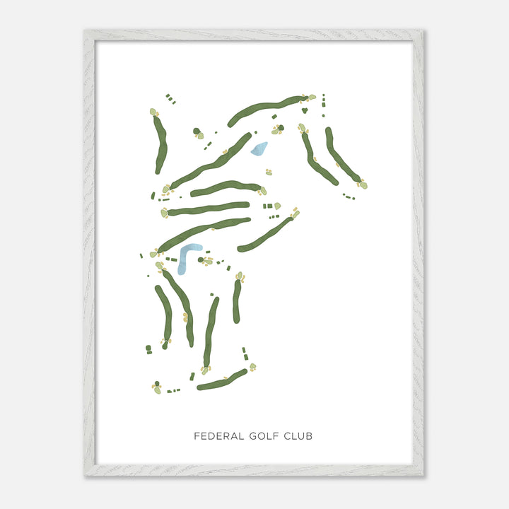 Print of Federal Golf Club Modern Map