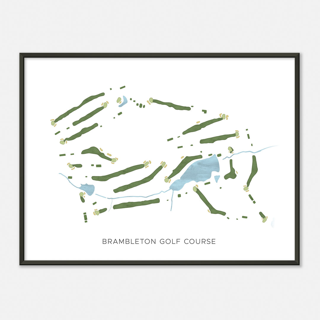 Print of Brambleton Golf Course Modern Map