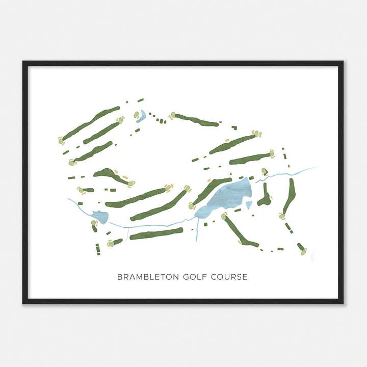 Print of Brambleton Golf Course Modern Map
