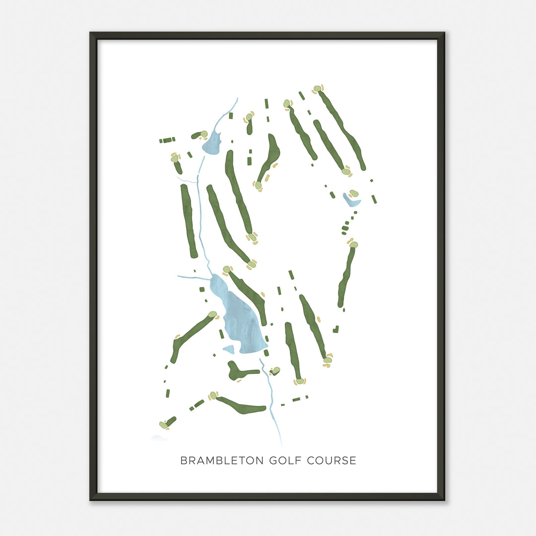 Print of Brambleton Golf Course Modern Map