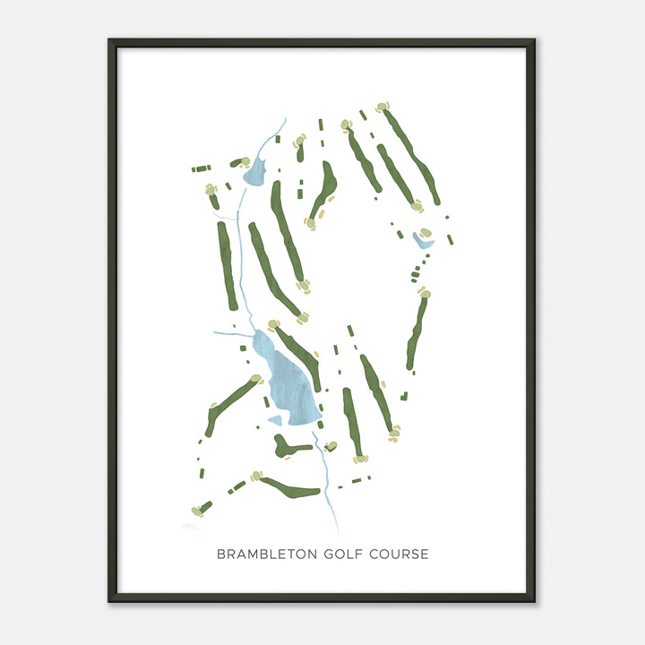 Print of Brambleton Golf Course Modern Map