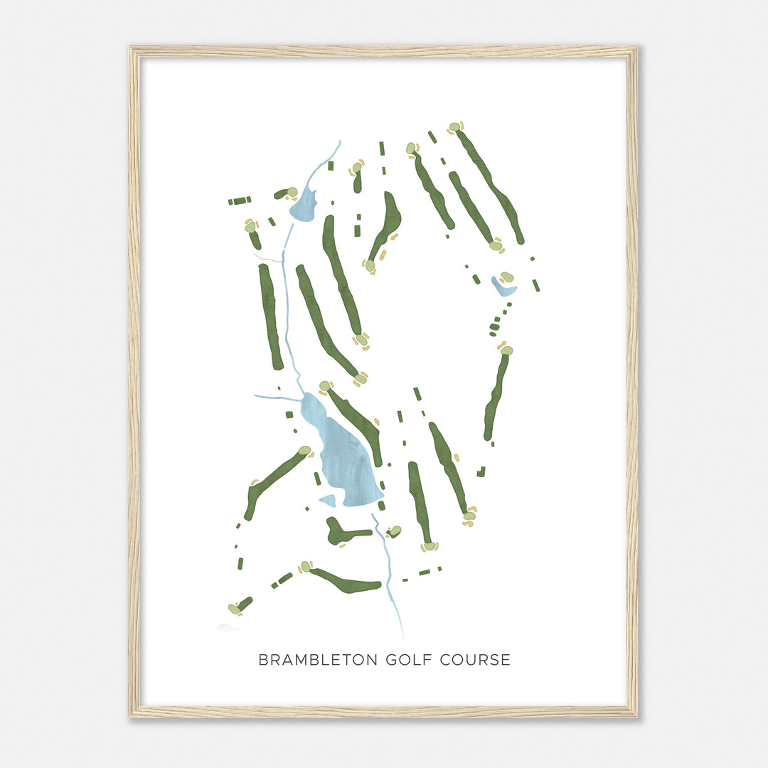 Print of Brambleton Golf Course Modern Map