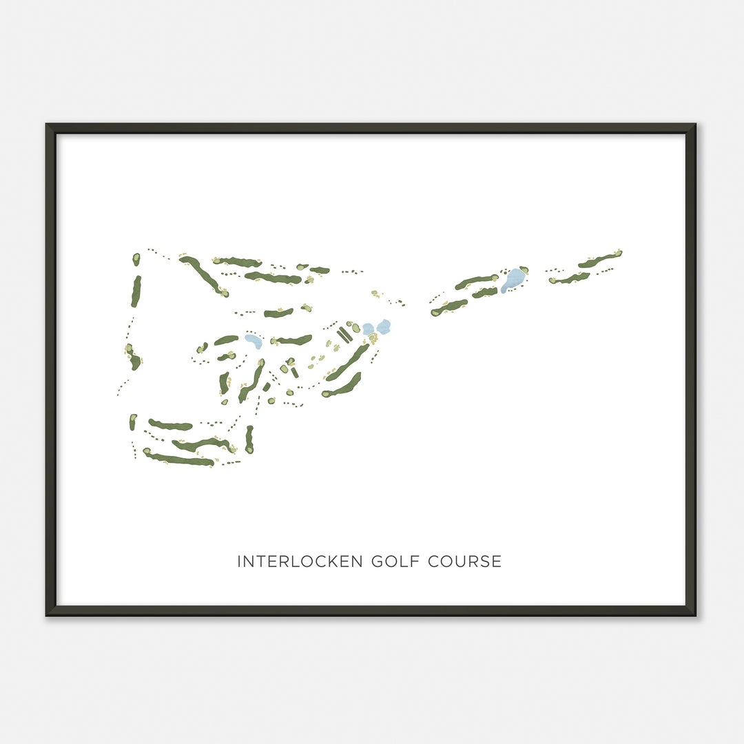 Print of Interlocken Golf Course Modern Map