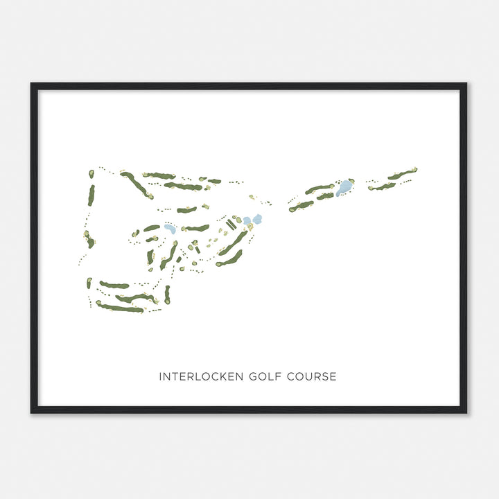 Print of Interlocken Golf Course Modern Map