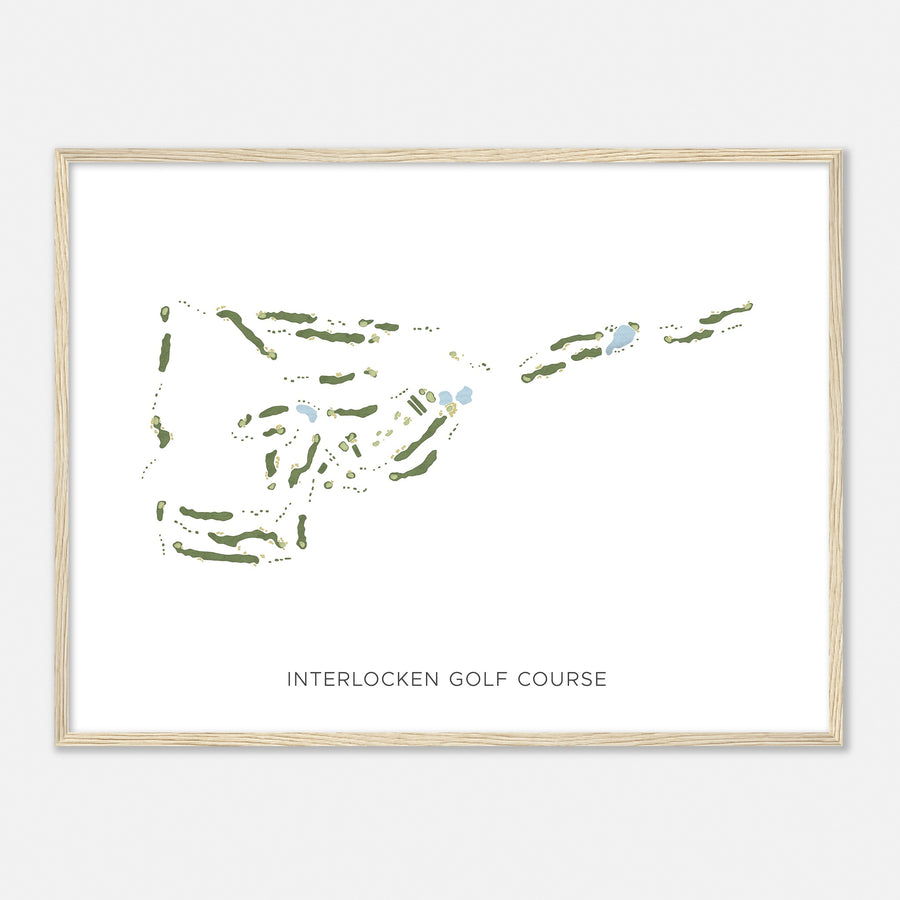 Print of Interlocken Golf Course Modern Map