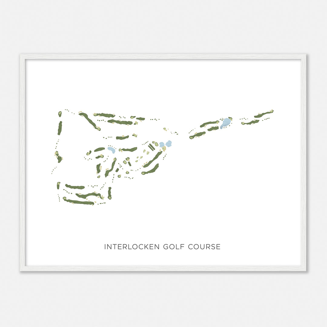 Print of Interlocken Golf Course Modern Map