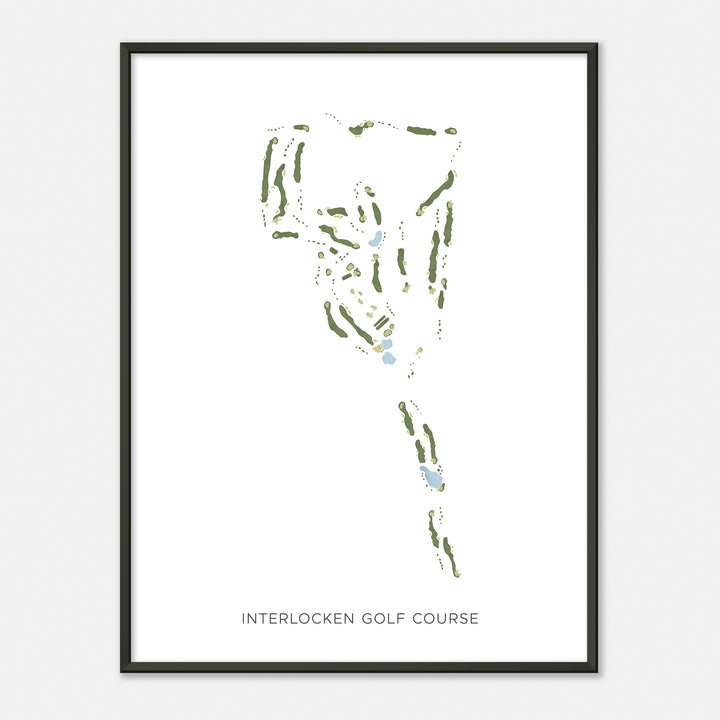 Print of Interlocken Golf Course Modern Map