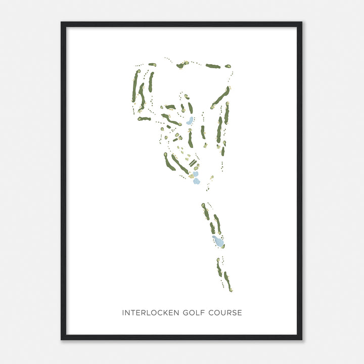 Print of Interlocken Golf Course Modern Map