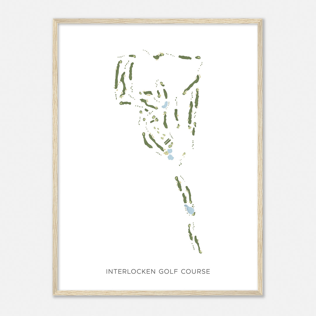 Print of Interlocken Golf Course Modern Map