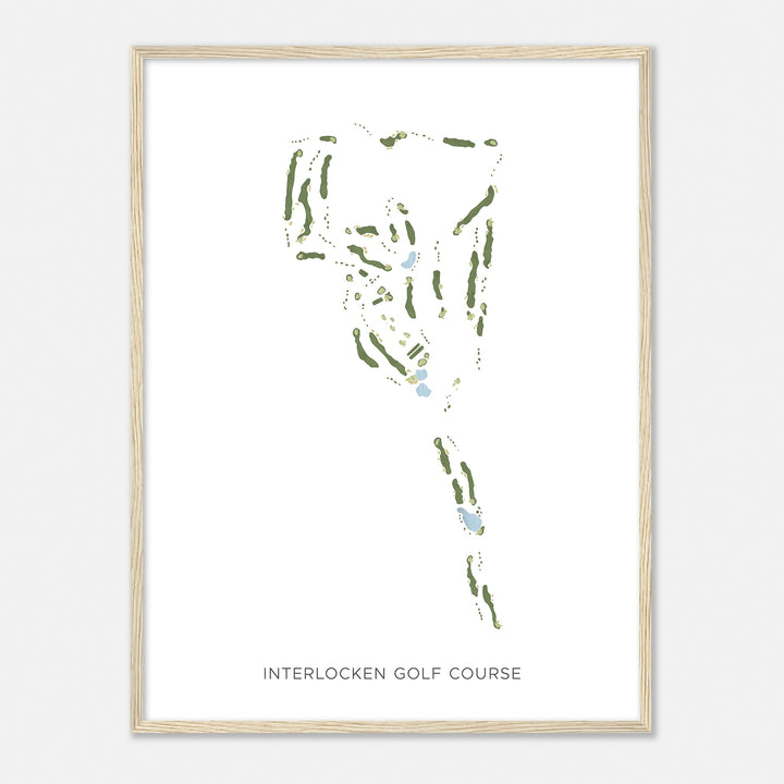 Print of Interlocken Golf Course Modern Map