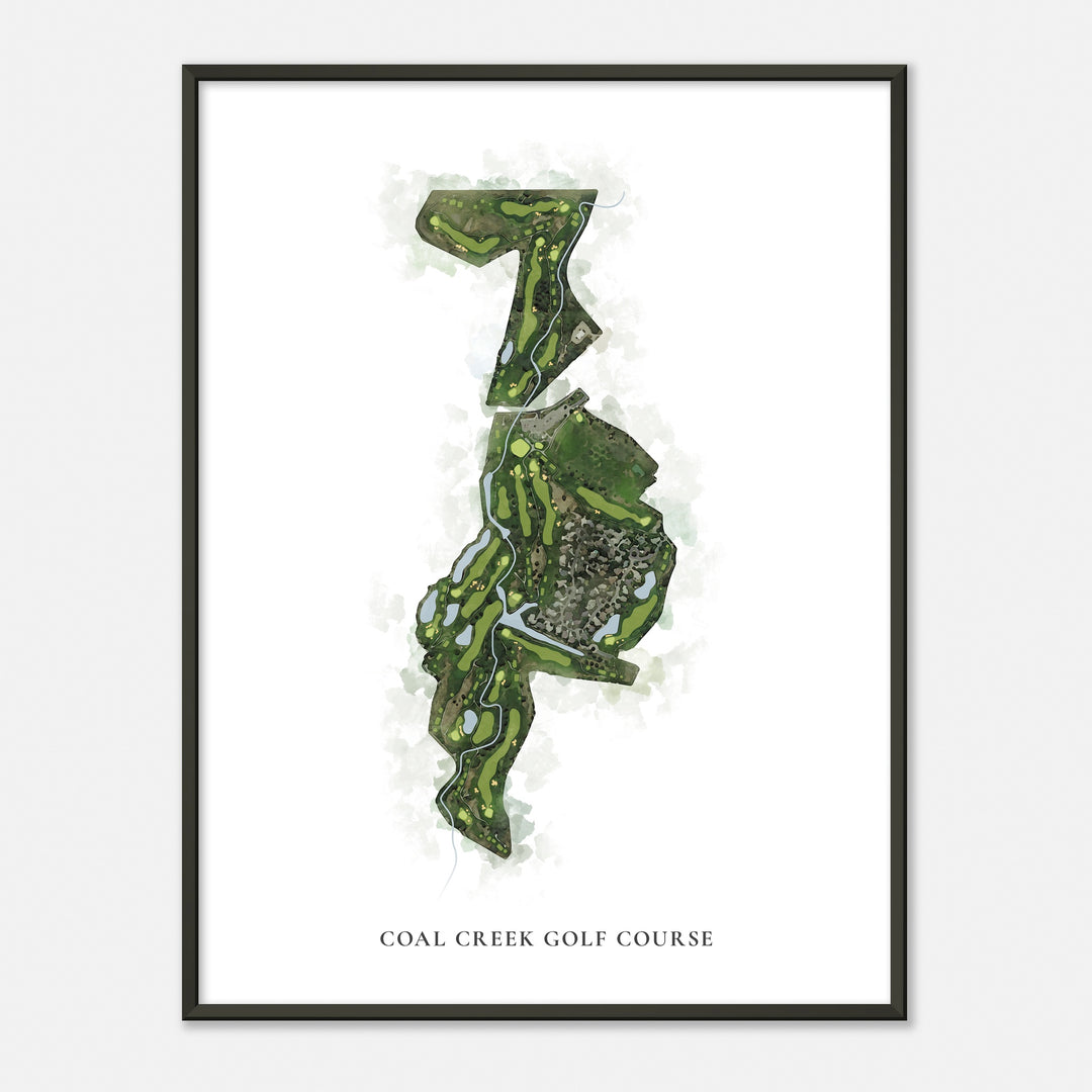 Print of Coal Creek Golf Course Classic Map