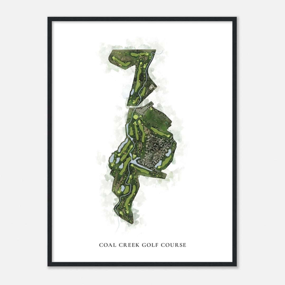Print of Coal Creek Golf Course Classic Map