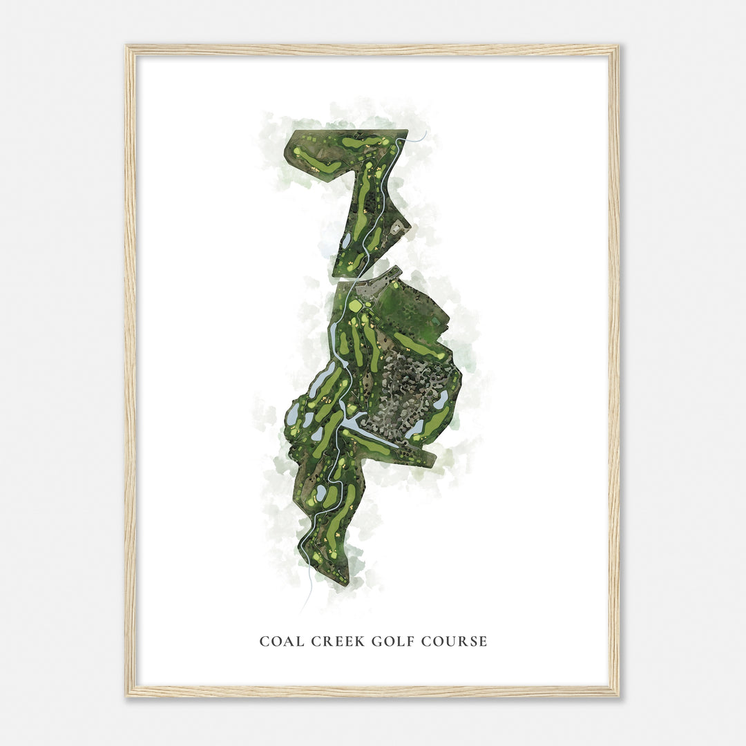 Print of Coal Creek Golf Course Classic Map
