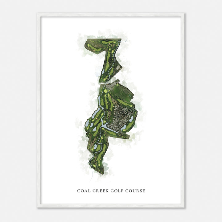 Print of Coal Creek Golf Course Classic Map