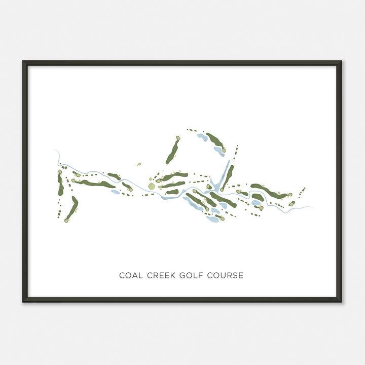 Print of Coal Creek Golf Course Modern Map