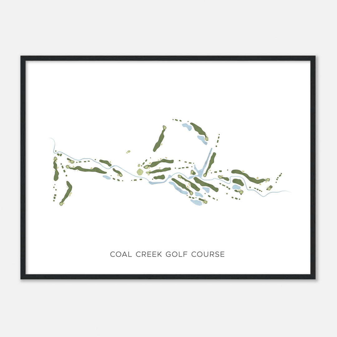 Print of Coal Creek Golf Course Modern Map