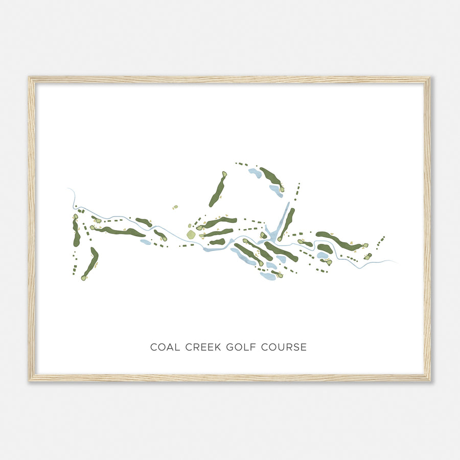 Print of Coal Creek Golf Course Modern Map