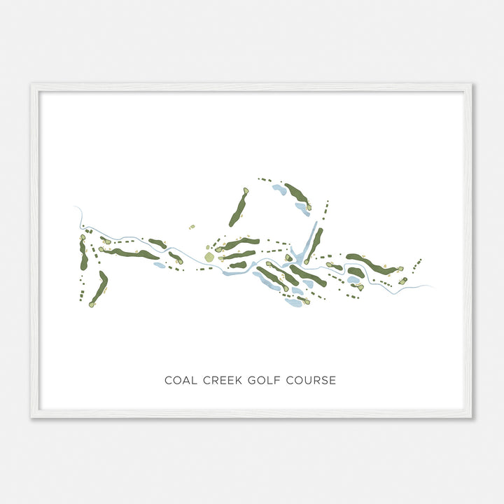 Print of Coal Creek Golf Course Modern Map