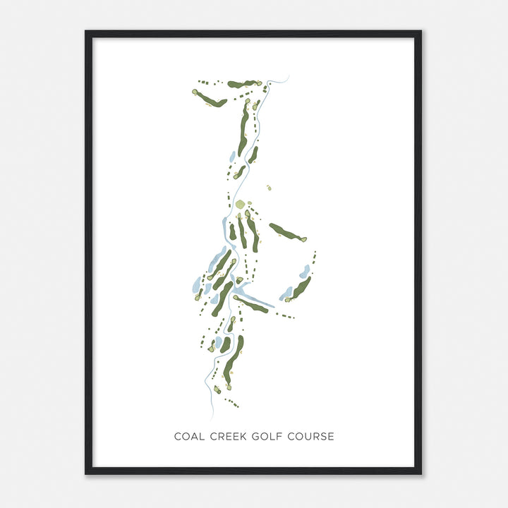 Print of Coal Creek Golf Course Modern Map