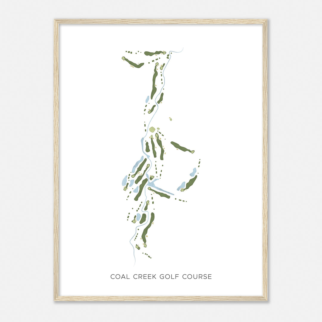 Print of Coal Creek Golf Course Modern Map