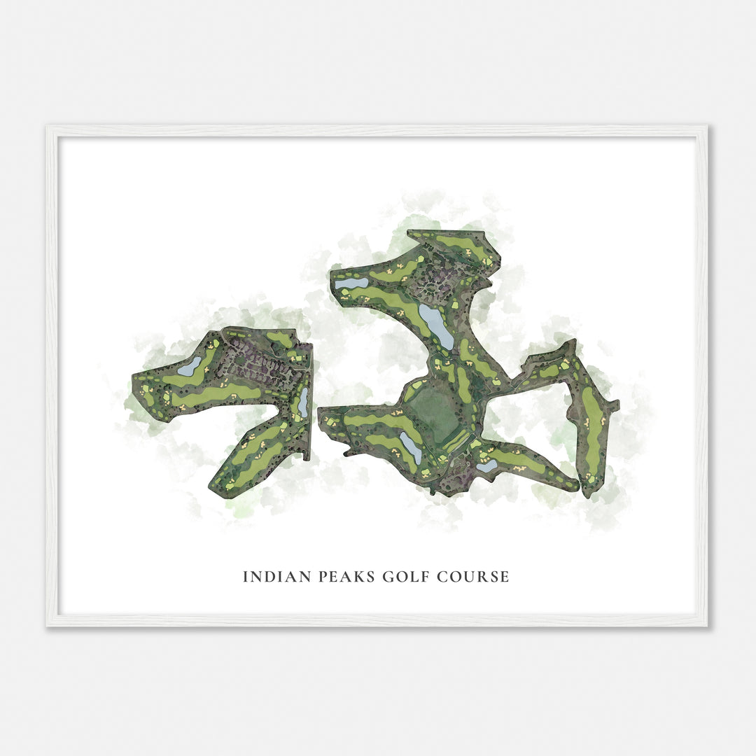 Print of Indian Peaks Golf Course Classic Map