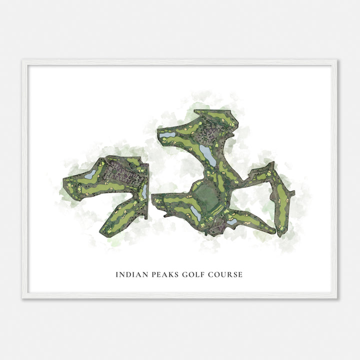 Print of Indian Peaks Golf Course Classic Map