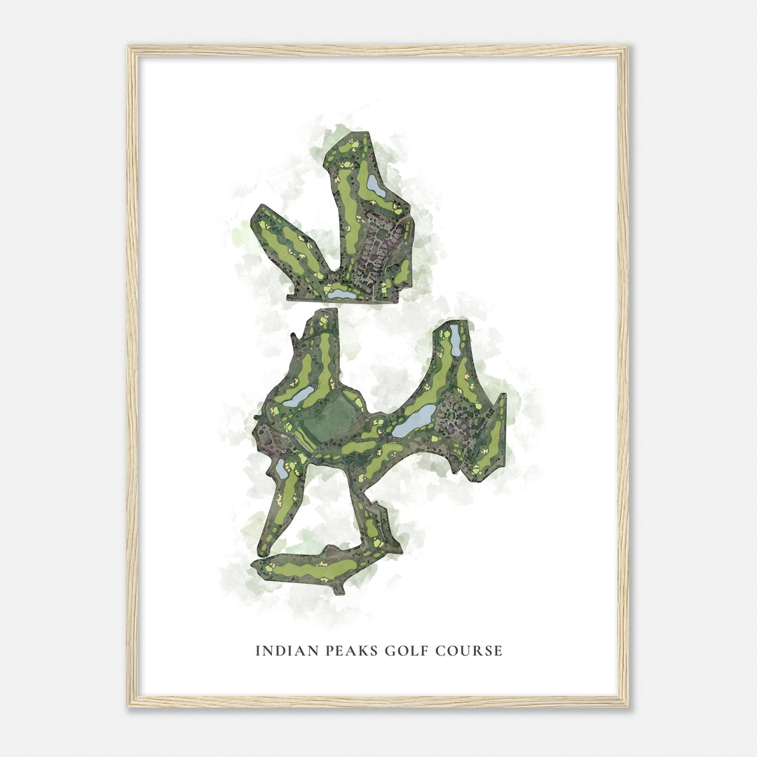 Print of Indian Peaks Golf Course Classic Map