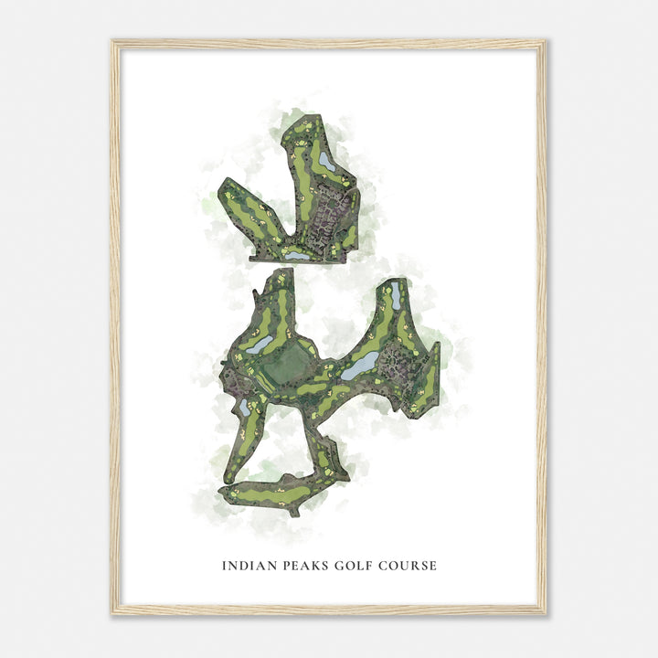 Print of Indian Peaks Golf Course Classic Map