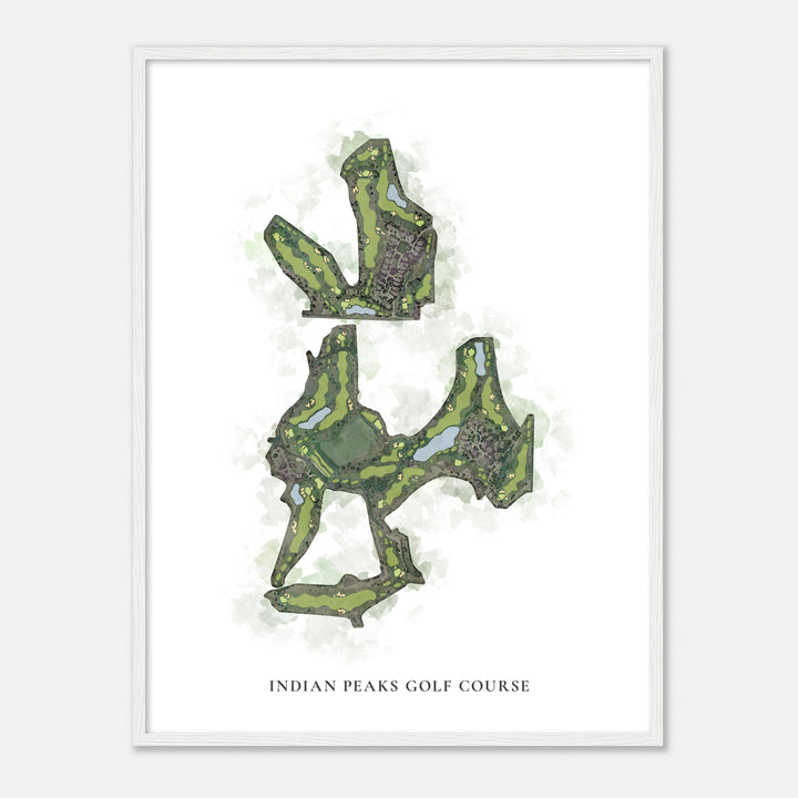 Print of Indian Peaks Golf Course Classic Map