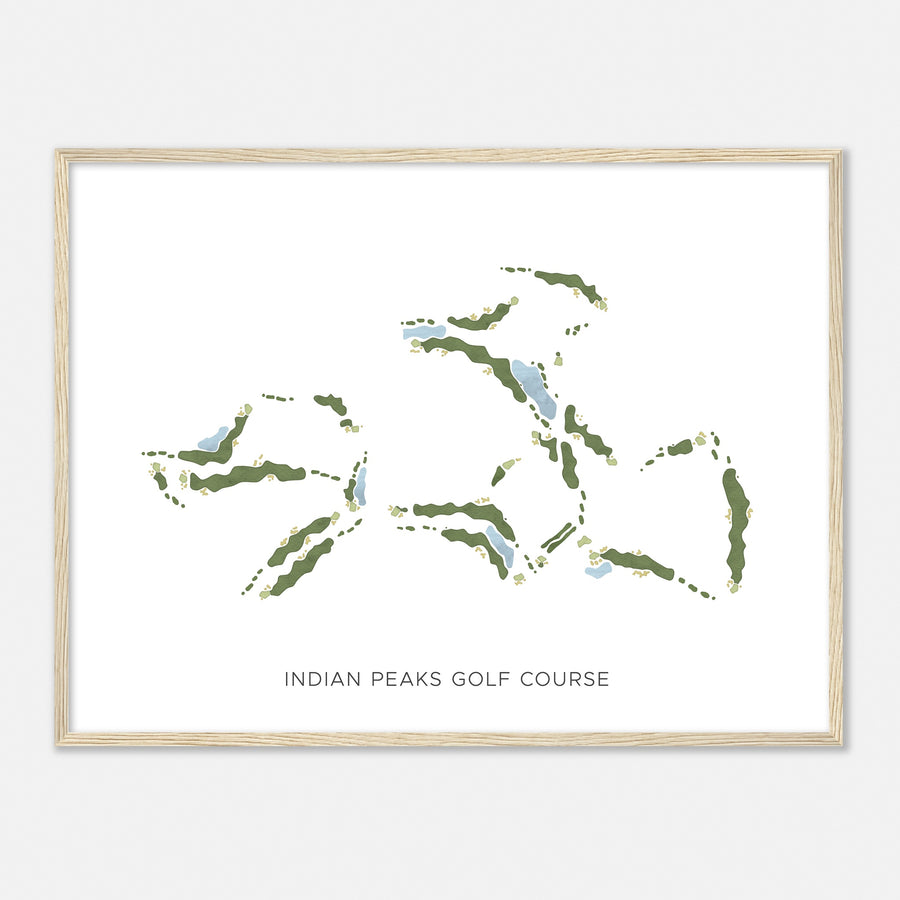 Print of Indian Peaks Golf Course Modern Map