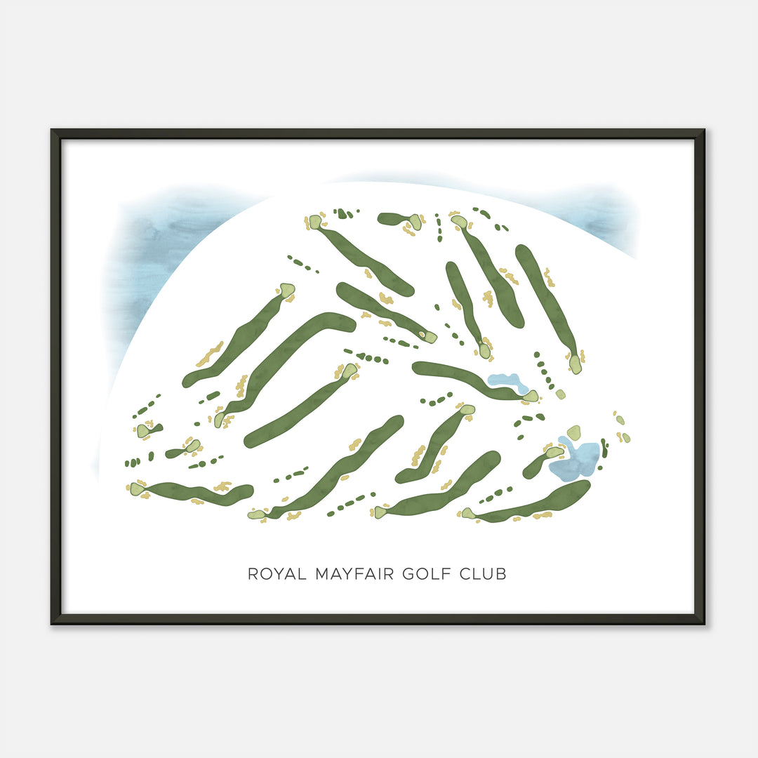 Print of Royal Mayfair Golf Club Modern Map