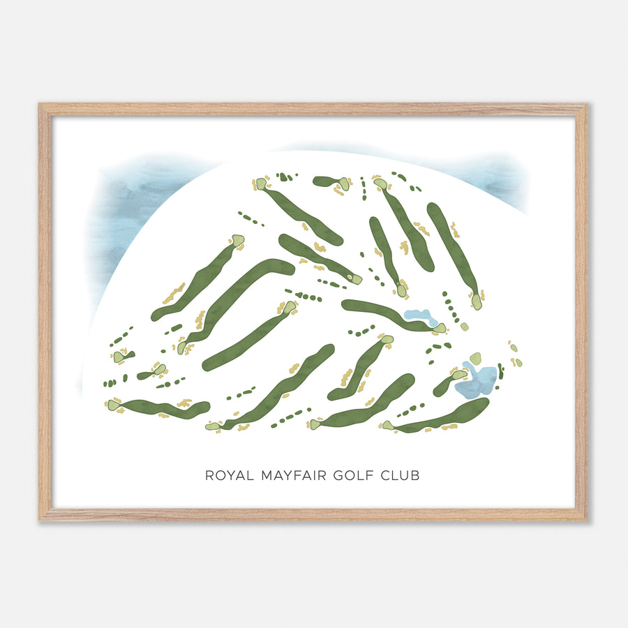 Print of Royal Mayfair Golf Club Modern Map