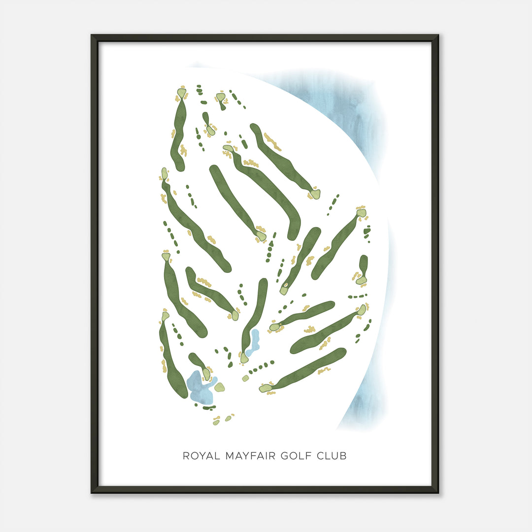 Print of Royal Mayfair Golf Club Modern Map