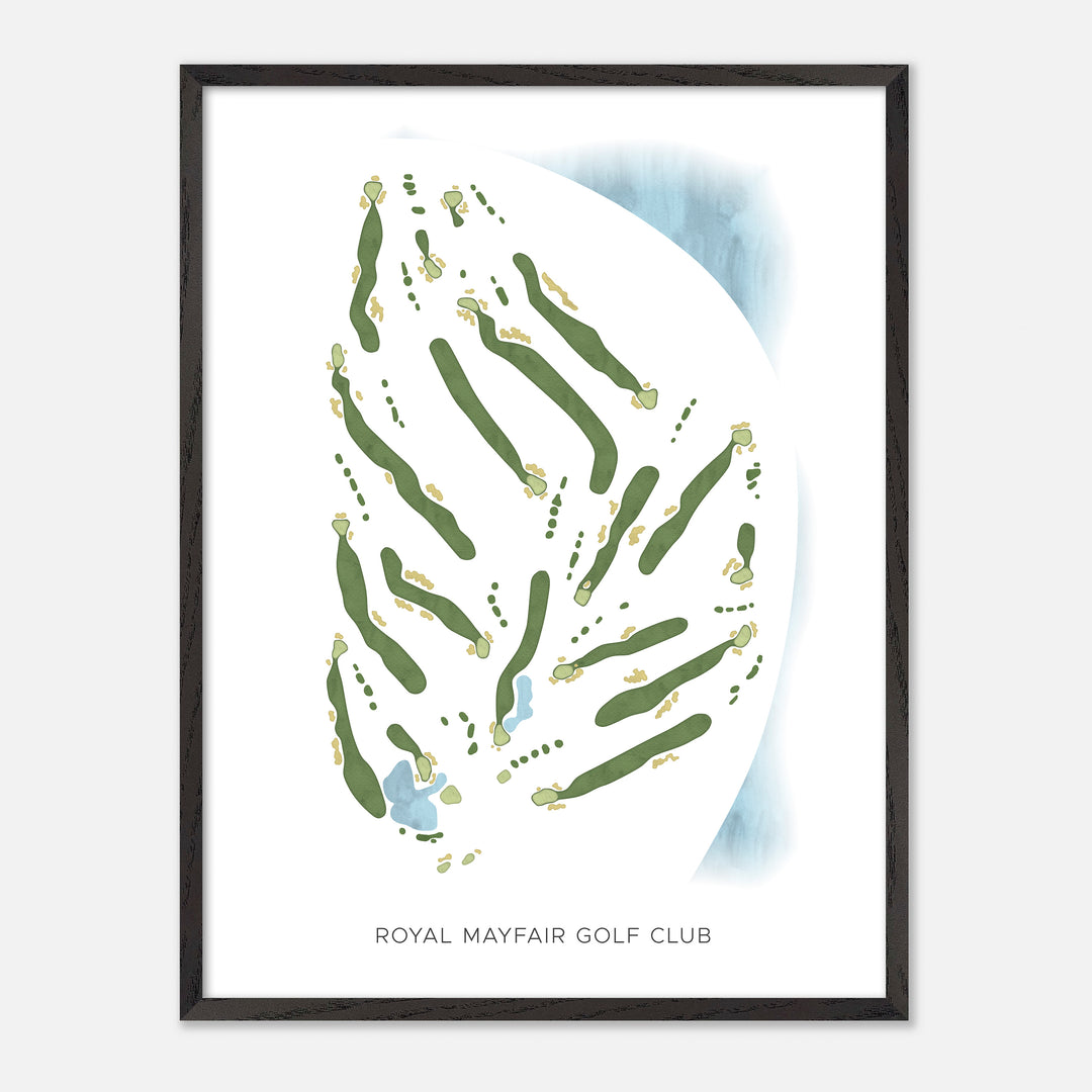 Print of Royal Mayfair Golf Club Modern Map