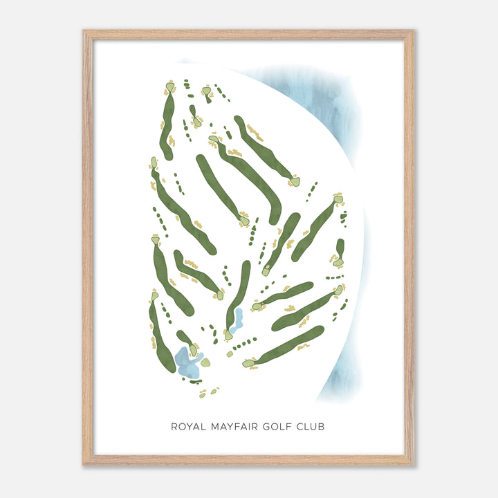 Print of Royal Mayfair Golf Club Modern Map