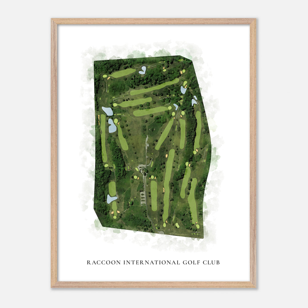 Print of Raccoon International Golf Club Classic Map