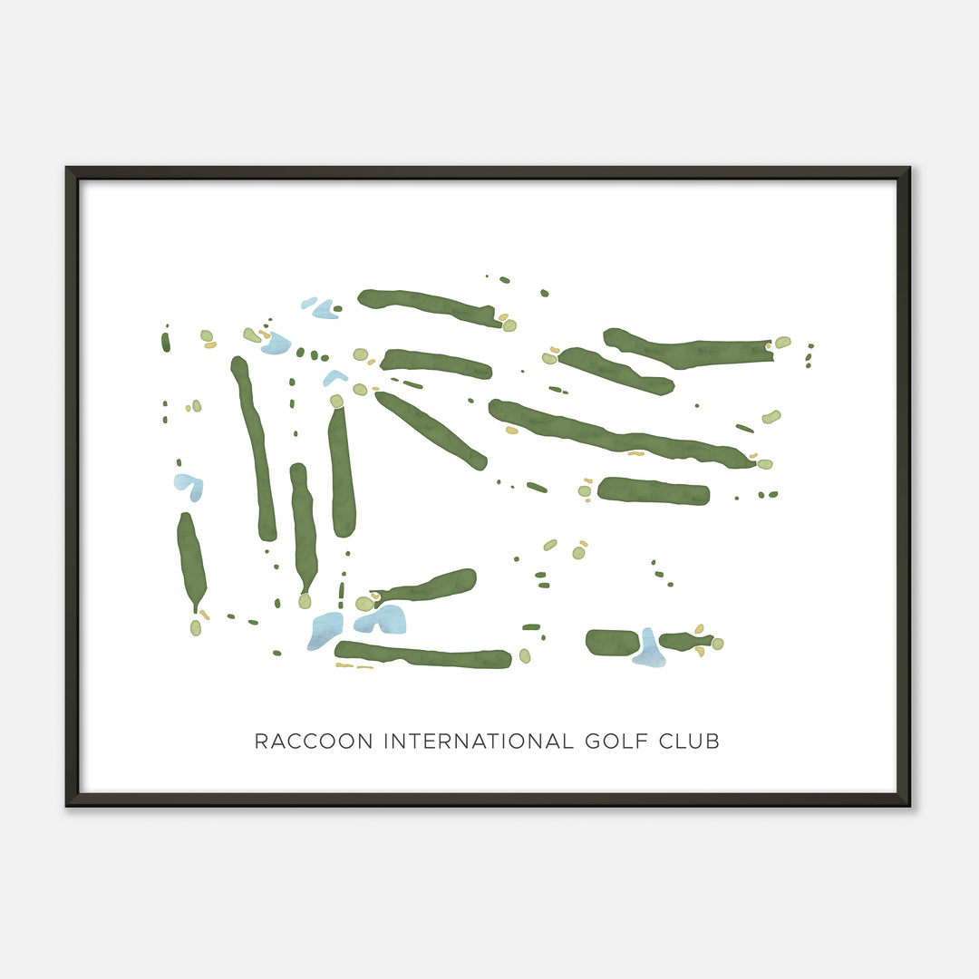 Print of Raccoon International Golf Club Modern Map