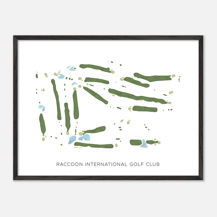 Print of Raccoon International Golf Club Modern Map