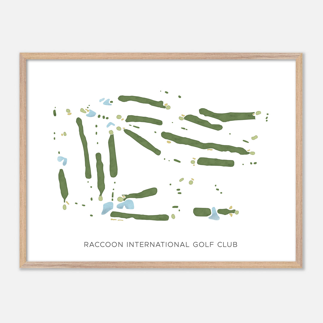 Print of Raccoon International Golf Club Modern Map