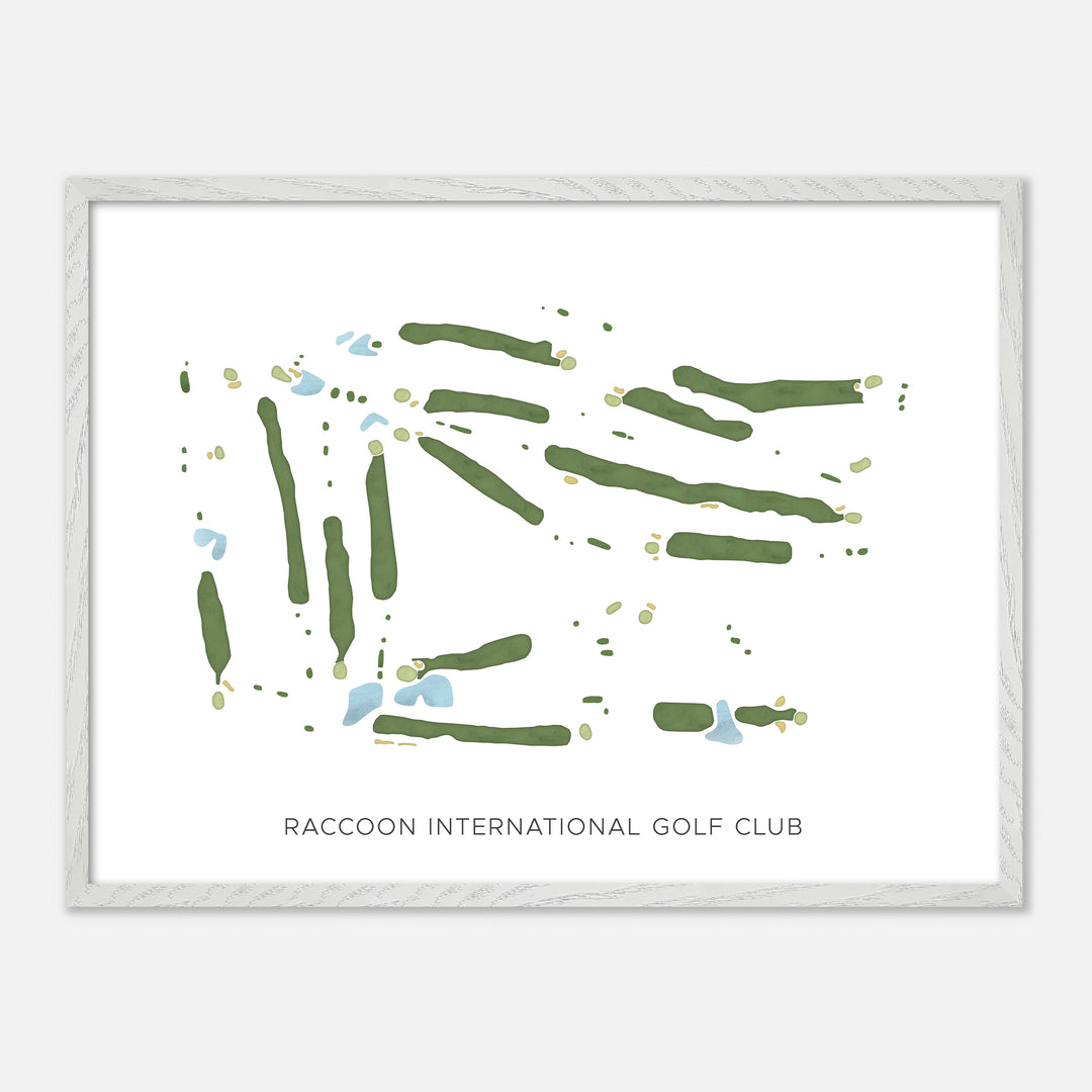 Print of Raccoon International Golf Club Modern Map
